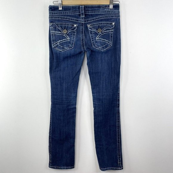 Silver Jeans Mckenzie Slim Bootcut Low Rise Denim Blue Jeans Size 27 x 31 - Picture 1 of 5